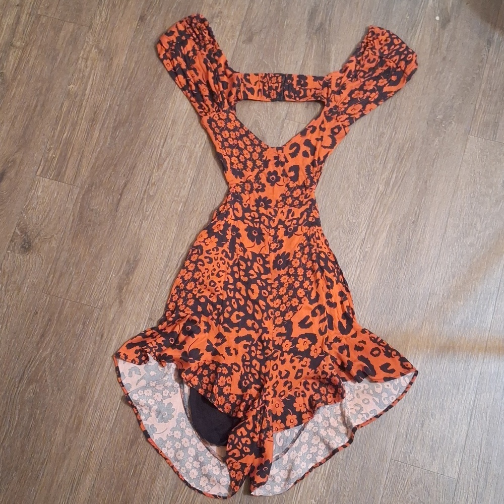 Free People Vallis Printed Romper Size M - Picture 4 of 9